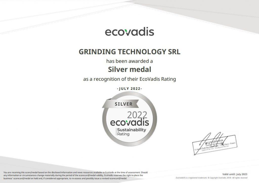 Logo Ecovadis Grinding Technology 2022 Silver